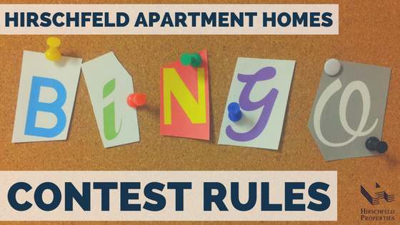 hirschfeld apartment homes bingo contest rules