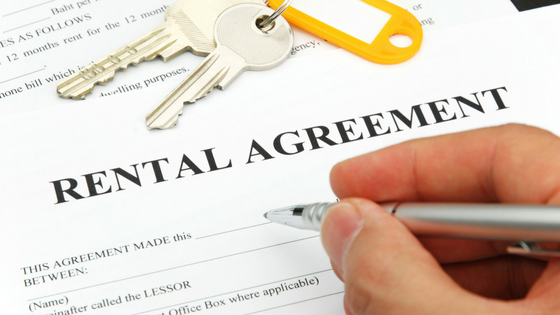 person signing rental agreement