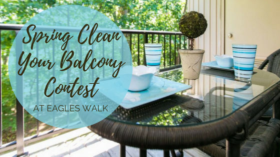 spring clean your balcony contest at eagles walk apartments