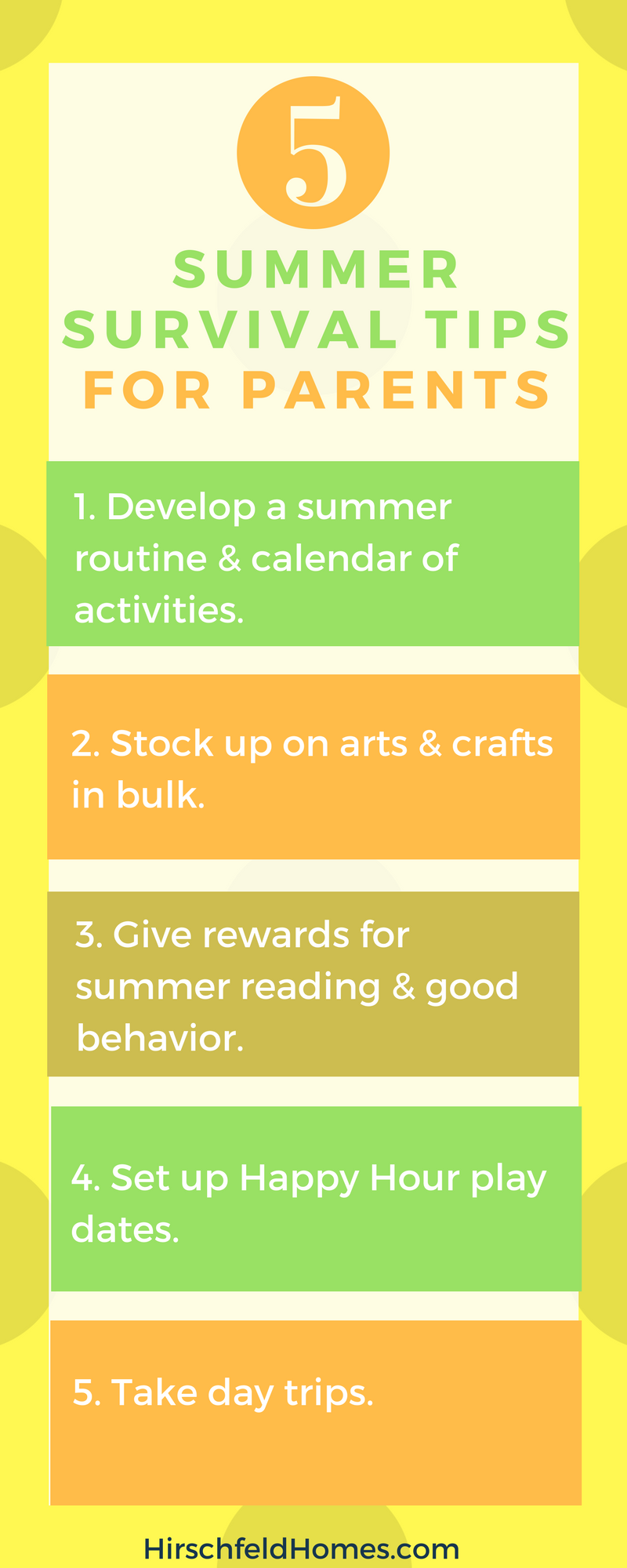 five summer survival tips for parents info graphic