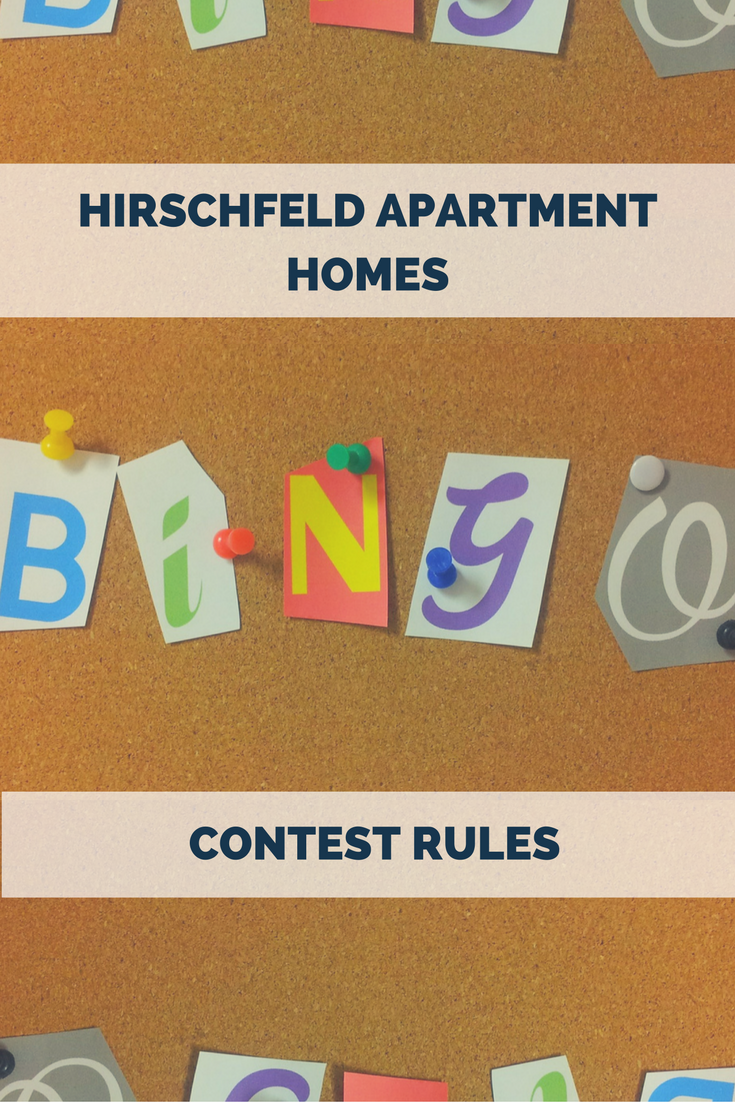 hirschfeld apartment homes bingo contest rules