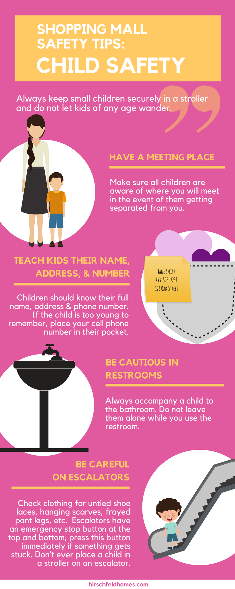 shopping mall safety tips child safety infographic