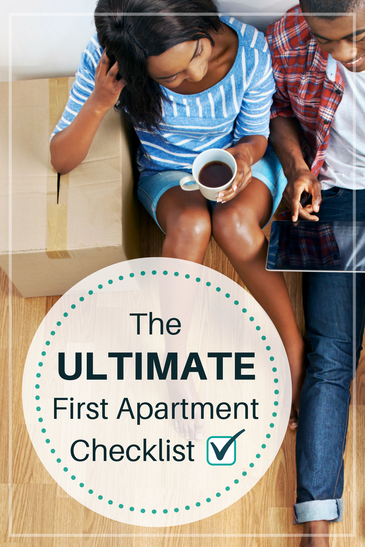 The Ultimate First Apartment Checklist  First apartment checklist,  Apartment checklist, First apartment