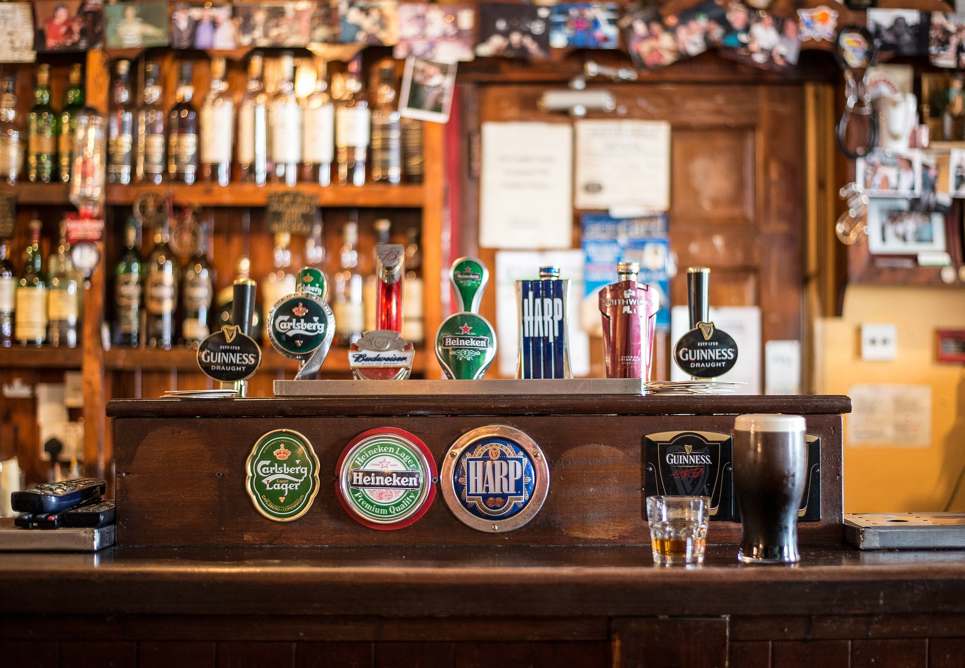 example of beers on tap at the bar