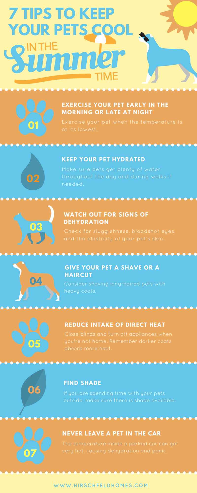 seven tips to keep your pets cool in the summer time