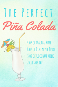 ingredients for the perfect pina colada recipe