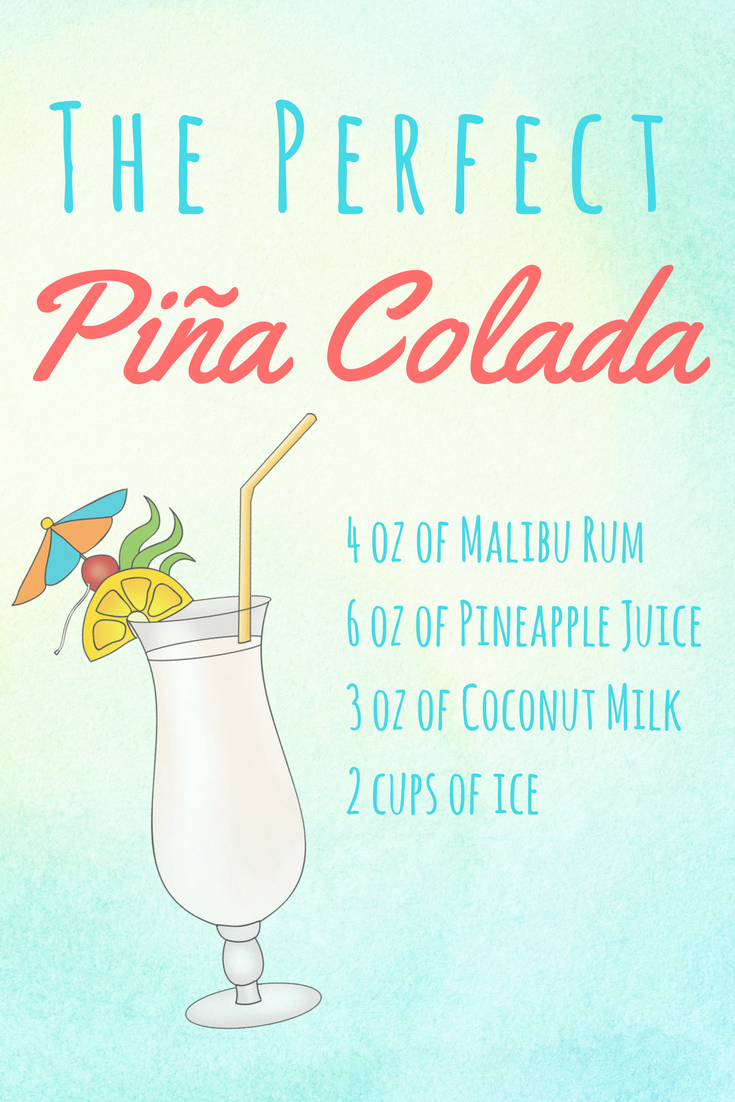 ingredients for the perfect pina colada recipe