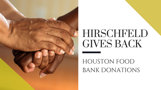 hirschfeld homes gives back ouston food bank donations