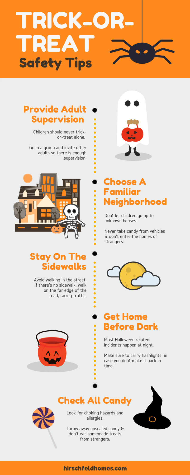 trick or treat safety infographic