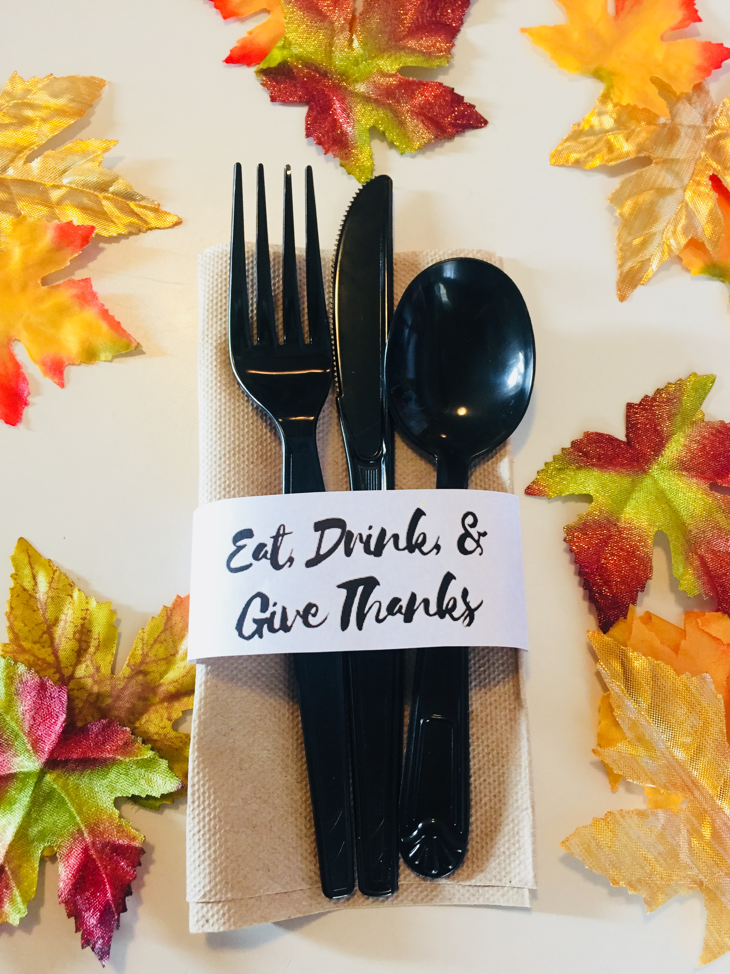 eat drink and be thankful do-it-yourself napkin ring