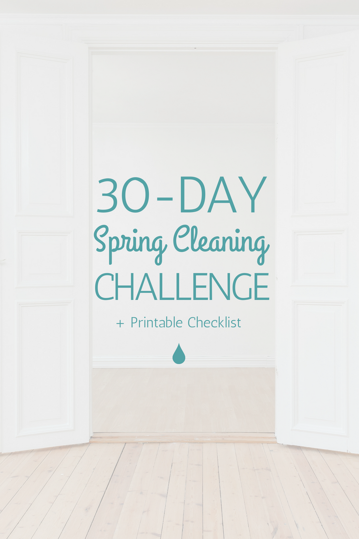 30-day spring cleaning challenge plus printable checklist