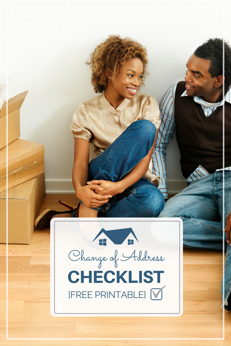 change of address checklist, free printable