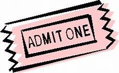 pink admit one ticket - mother's day raffle