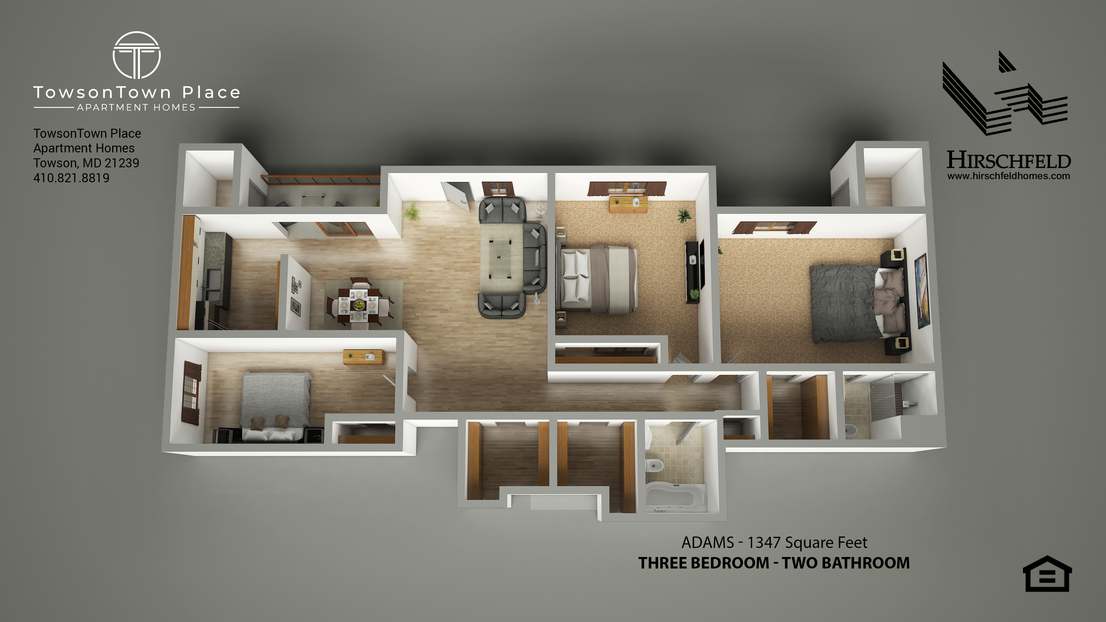 TowsonTown Place Floor Plan The Adams Hirschfeld